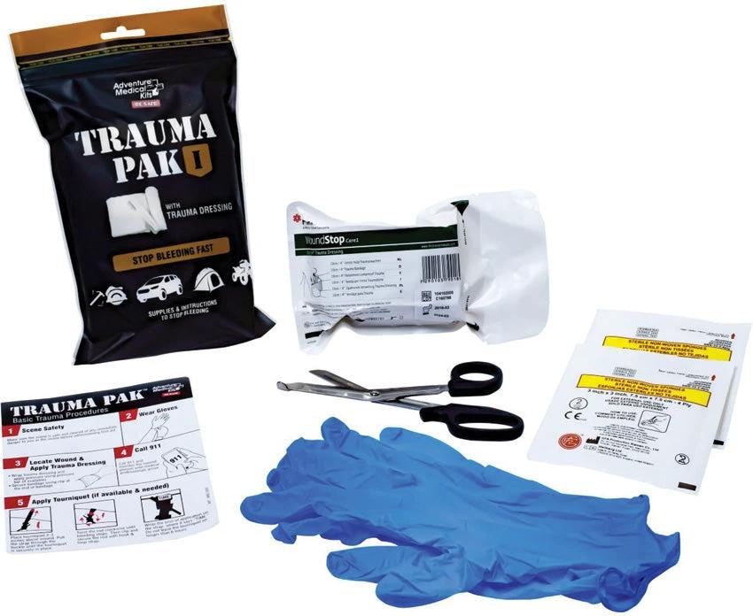 Adventure Medical Essential Trauma Pak 1 Outdoor First Aid Kit For Outdoor Enthusiasts WoundStop Dressing DryFlex Bag by Adventure Medical