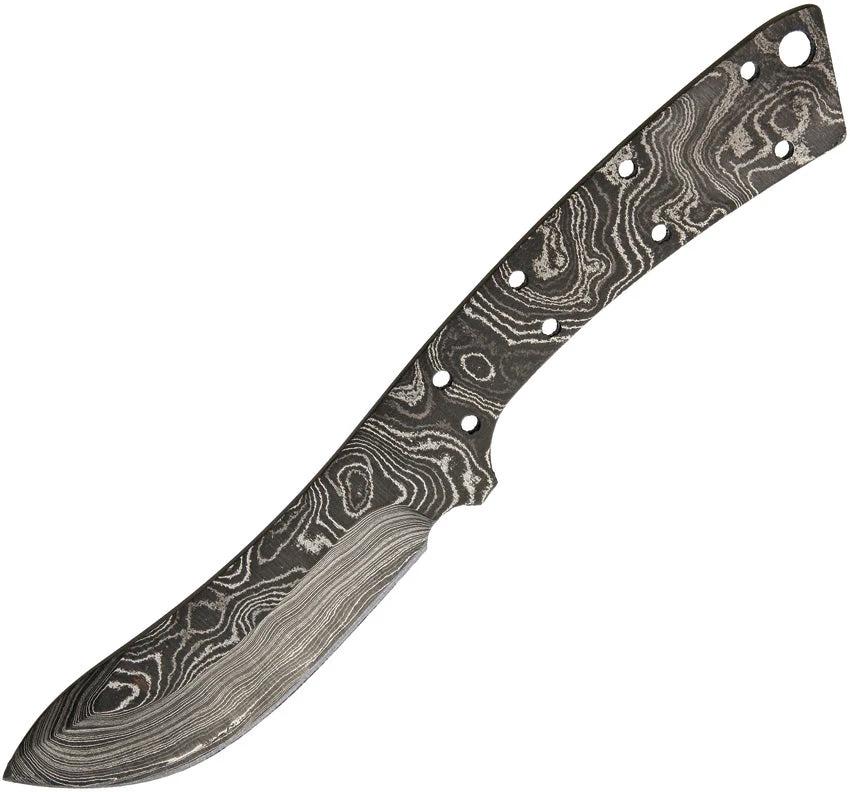 Alabama Damascus Knife Blade ADS032 DKG Full Tang One Piece Damascus Steel 3.25 Inch Blade for Hunters by Alabama Damascus Steel