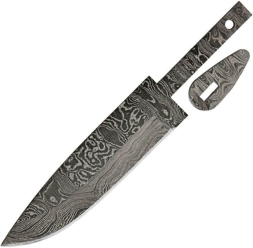 Alabama Damascus Knife Blade Drop Point ADS074 DKG For Knife Makers Enthusiasts Premium Durable by Alabama Damascus Steel