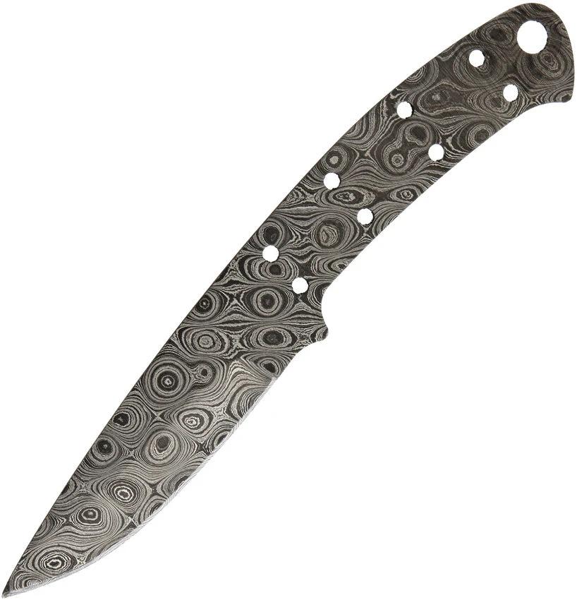 Alabama Damascus Steel Damascus Knife Blade ADS088 One Piece Full Tang 2.75in Blade For Knife Makers by Alabama Damascus Steel
