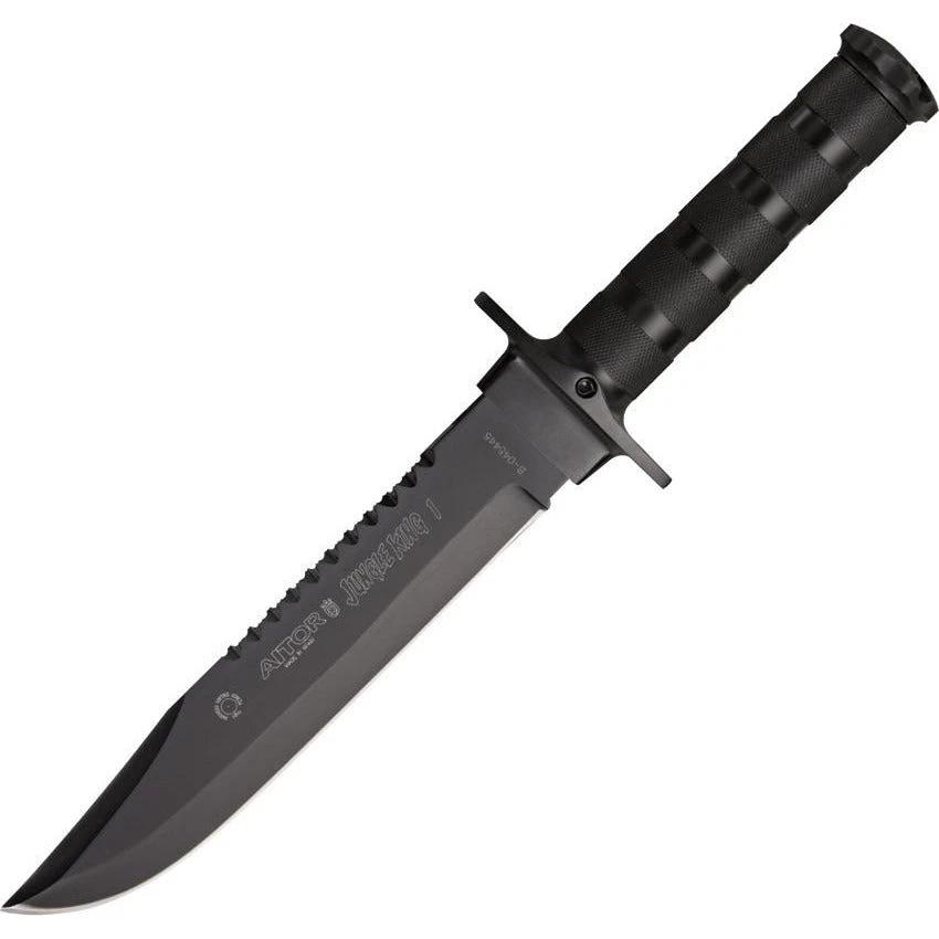 Aitor Jungle King I 16016 Survival Knife With Compass In Cap Sawback Lashing Holes In Handle Survival Kit For Outdoors by Aitor