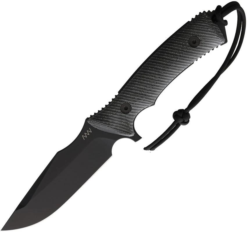 Acta Non Verba Spelter Tactical Knife ANVM311003 DLC Elmax Blade Micarta Handle Extended Tang For Tactical Pros by Acta Non Verba Knives