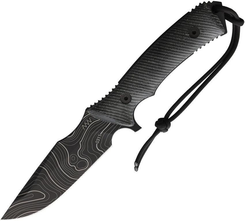 Acta Non Verba M311 Spelter Tactical Knife ANVM311004 DLC Coated Elmax Blade Black Micarta Handle For EDC Enthusiasts by Acta Non Verba Knives
