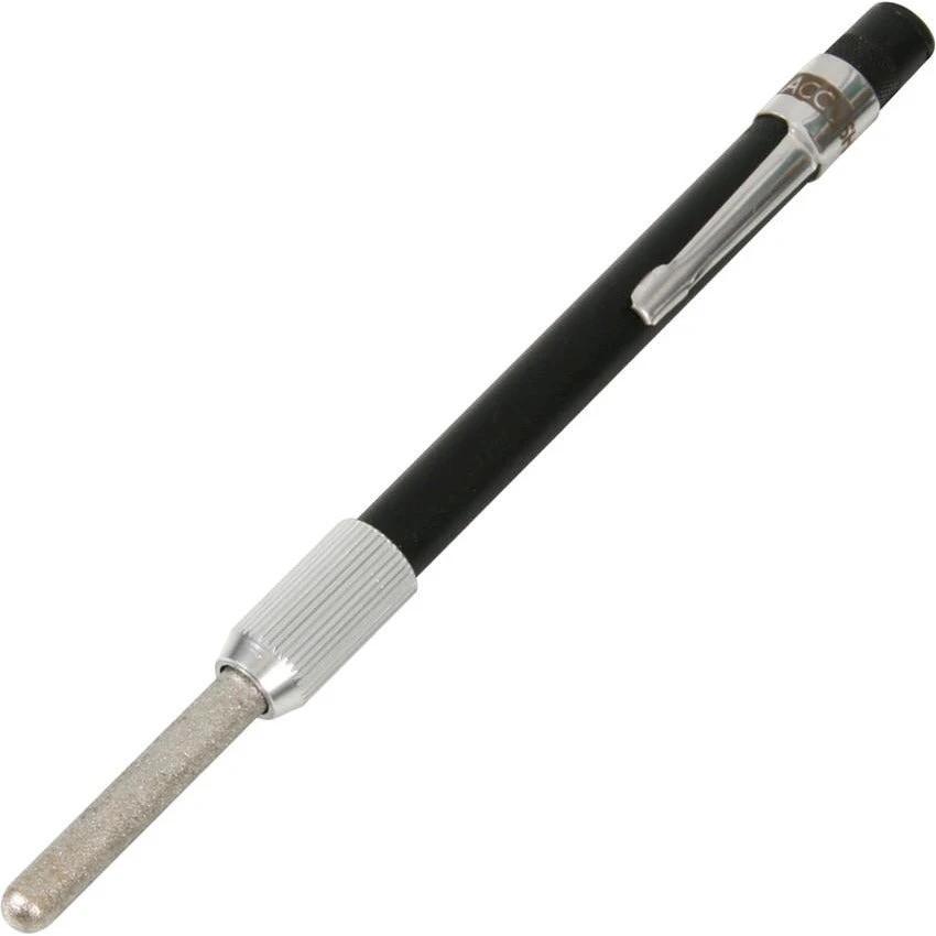 AccuSharp 030C Diamond Rod Knife Sharpener Pen Style Travel Ready Compact Retractable Coated Rod for Straight Edges by AccuSharp