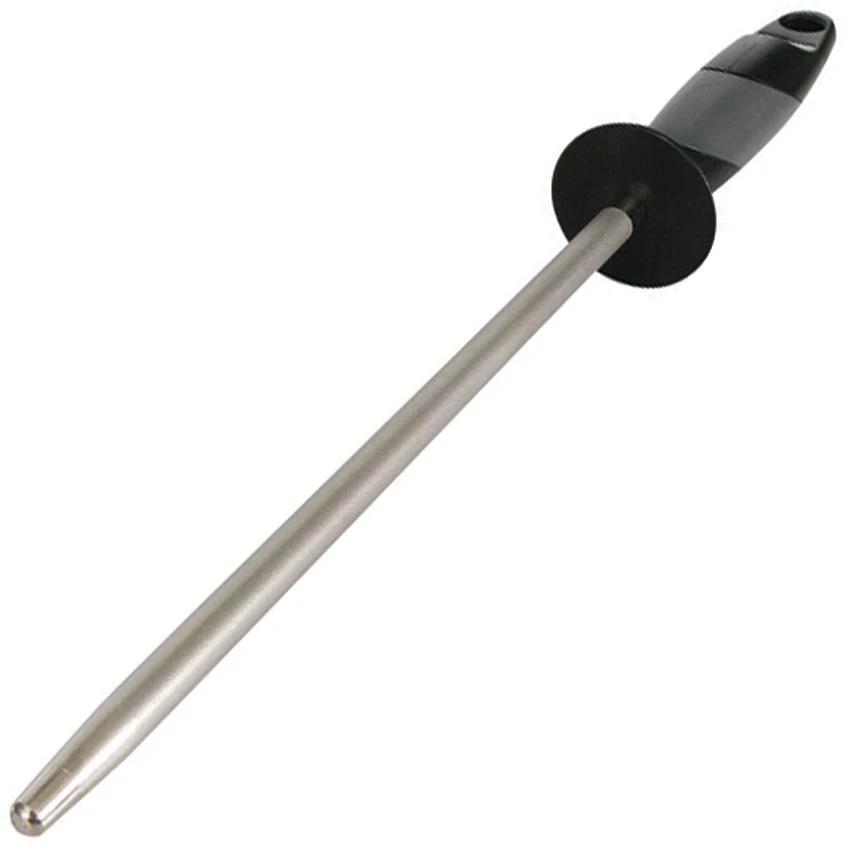 AccuSharp Diamond Butcher Steel 9 Inch Sharpening Rod With Rubber Grip Handle 14-3/4 Inch Overall USA Made by AccuSharp