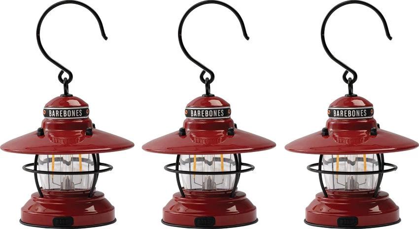 Barebones Living Edison Mini Lantern Red 3pk LIV-277 by Barebones Living