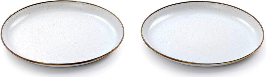 Barebones Living Enamel Plate Set Eggshell CKW-391 by Barebones Living