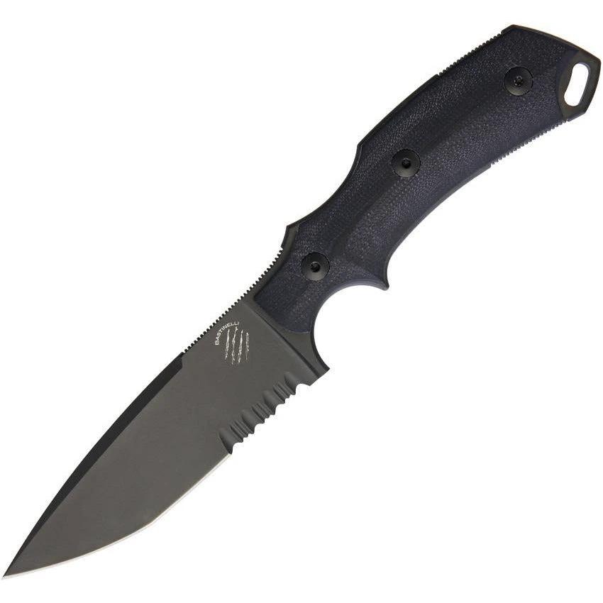 Bastinelli Creations R.E.D. V2 Fixed Blade RED FIXED V2 PVD SERRATIONS by Bastinelli Creations