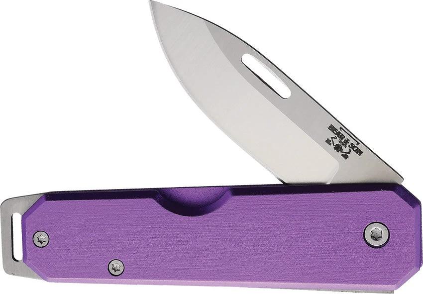 Bear & Son 110PL Slip Joint Knife – Purple Aluminum Handle by Bear & Son