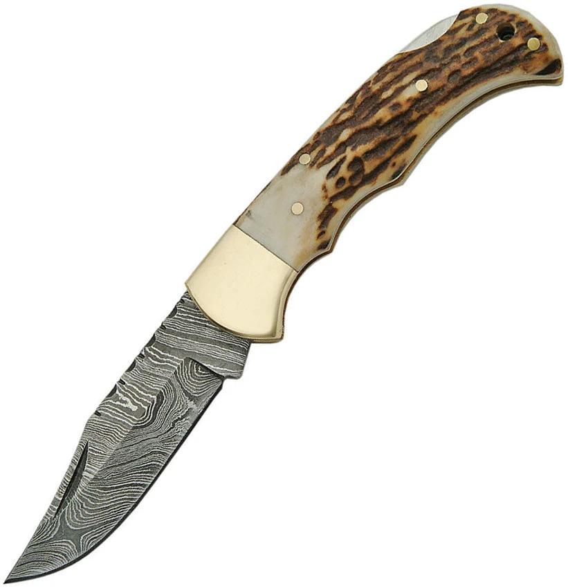 Damascus Lockback Stag DM-1161 by Damascus