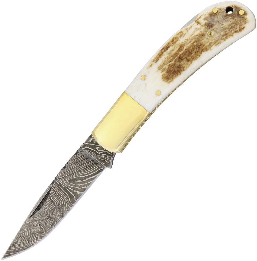 Damascus Lockback Stag DM1168 by Damascus
