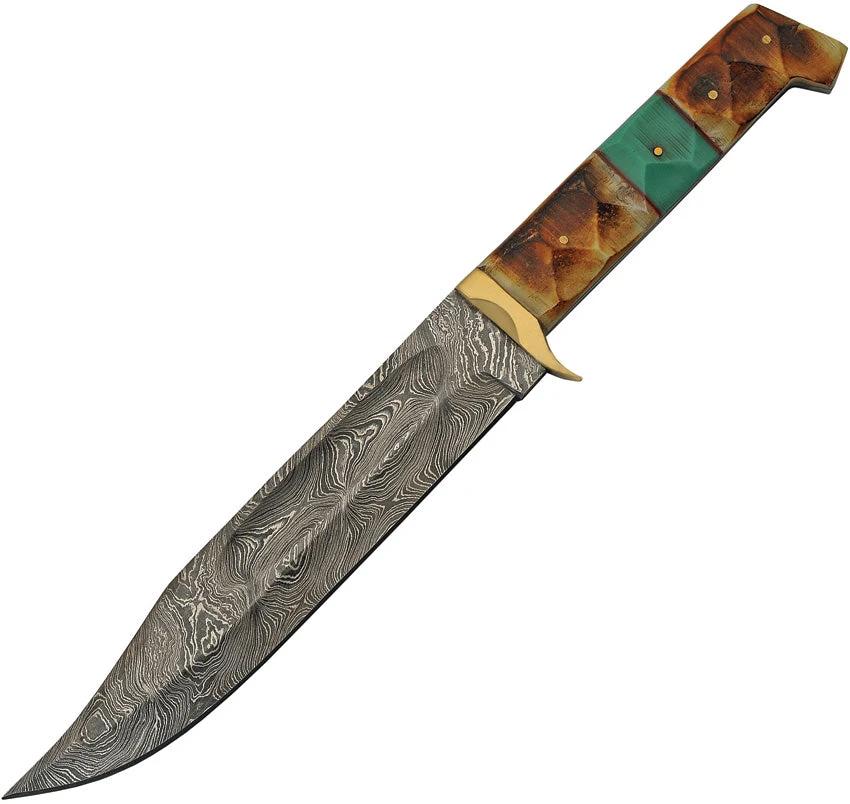 Damascus Burnt Bone Bowie DM-1256 by Damascus