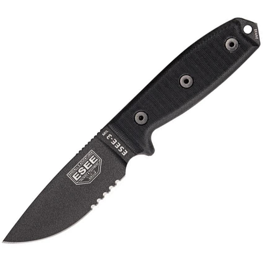 ESEE Model 3 Black G-10 Serrated by ESEE