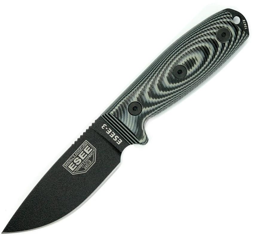 ESEE Model 3 3D Fixed Blade Black ESEE3PMB002 by ESEE