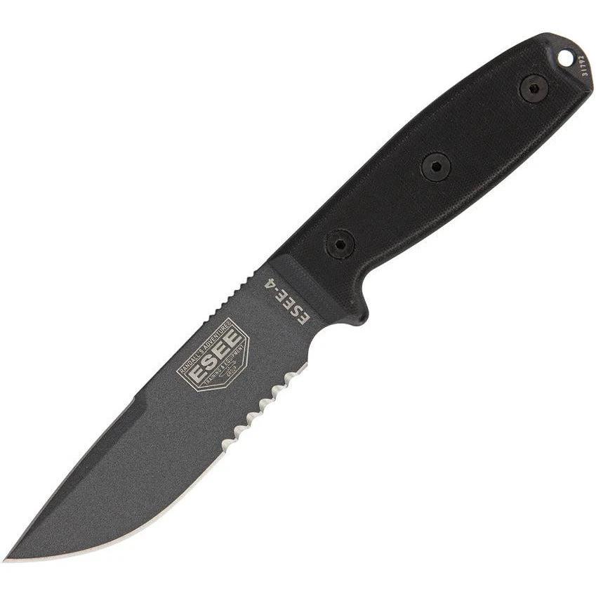 ESEE Model 4 Serrated Tactical ESEE-4S-CP-TG-B by ESEE
