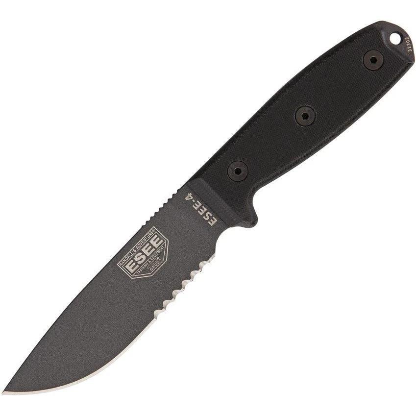 ESEE Model 4 Serrated Tactical ESEE-4S-TG-B by ESEE