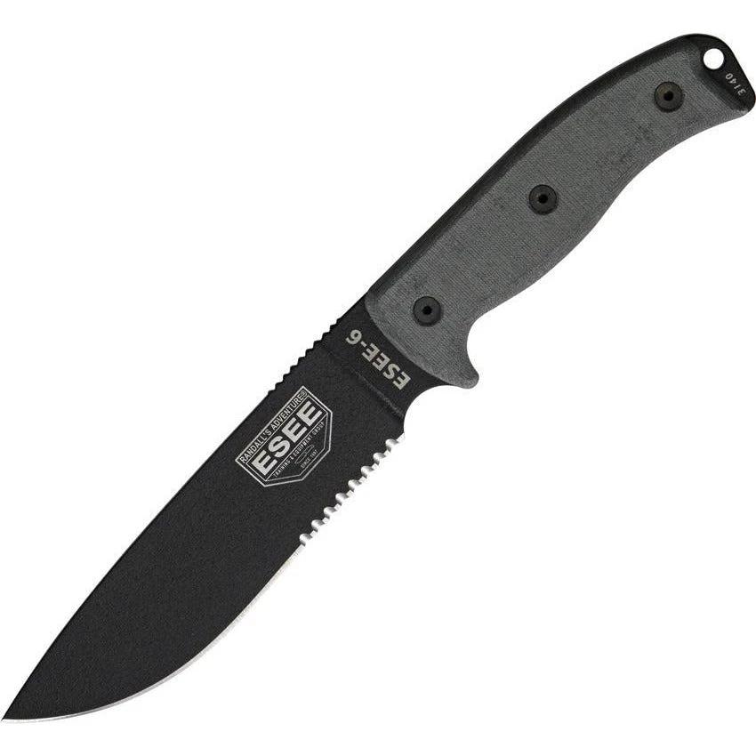 ESEE Model 6 Part Serrated ES-6S-B by ESEE