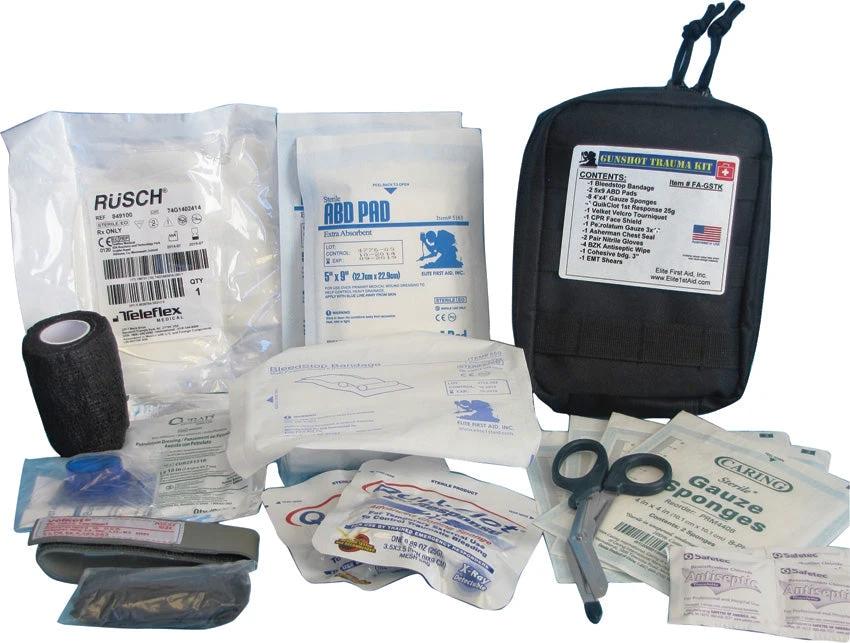 Elite First Aid Gunshot Trauma Kit Black FA- GSTK BLACK by Elite First Aid