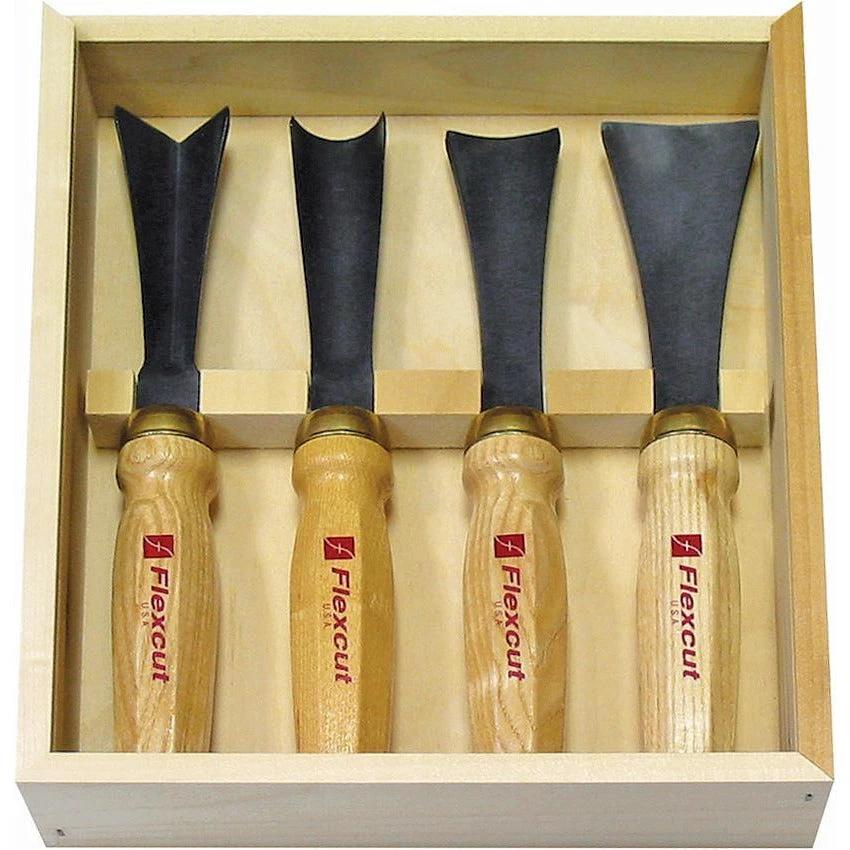 Flexcut Four Piece Mallet Sculptor Set MC175 by Flexcut
