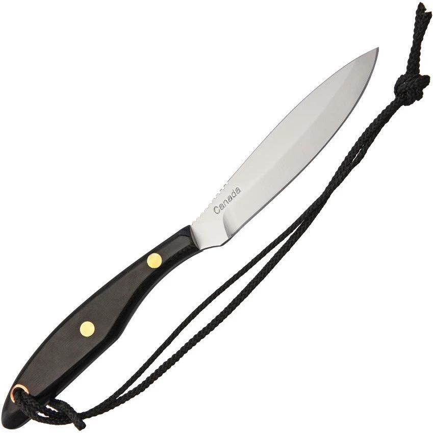 Grohmann Trout & Bird Knife Black Linen M2S by Grohmann