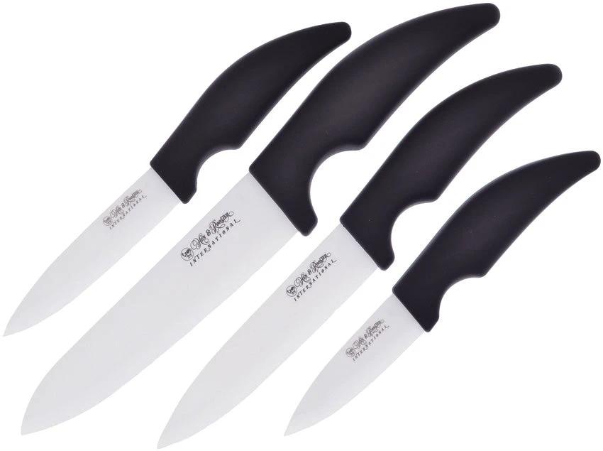Hen & Rooster Kitchen Set White Ceramic 4pc HRI-065 by Hen & Rooster