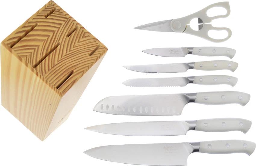 Hen & Rooster Kitchen Set Wood Block HRI-067W by Hen & Rooster