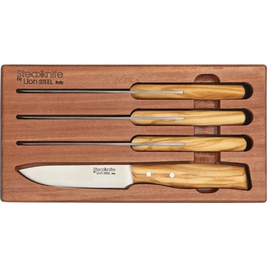 Lion Steel Four Piece Steak Knife Set 9001S UL by Lion Steel