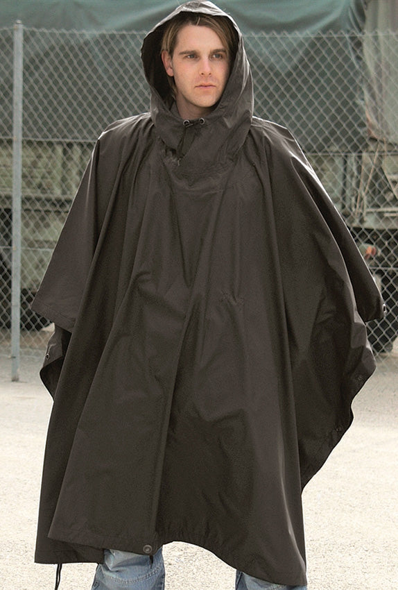 Mil-Tec Mil TecBlack Ripstop Poncho 10630002