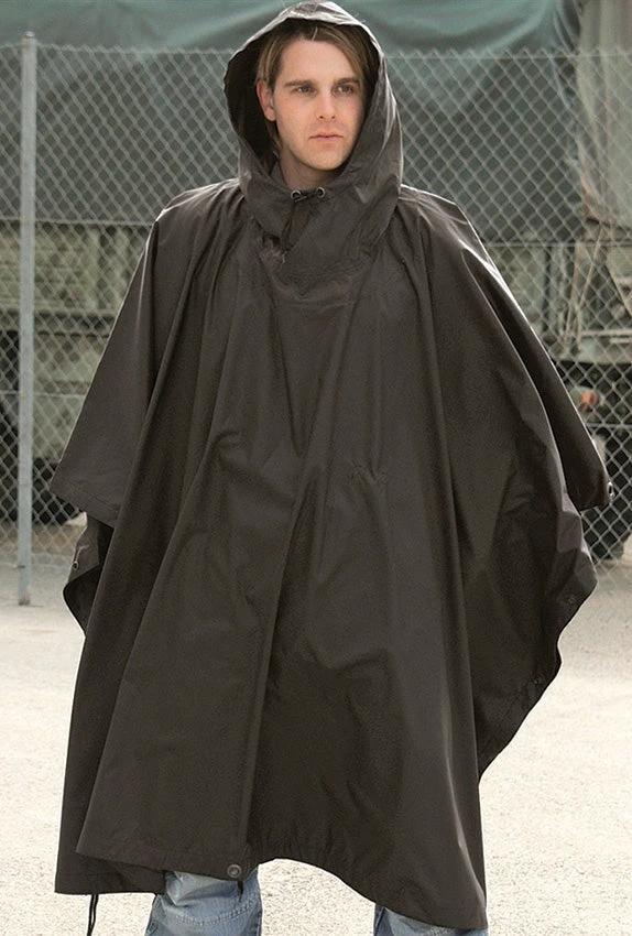 Mil-Tec Mil TecBlack Ripstop Poncho 10630002 by Mil-Tec