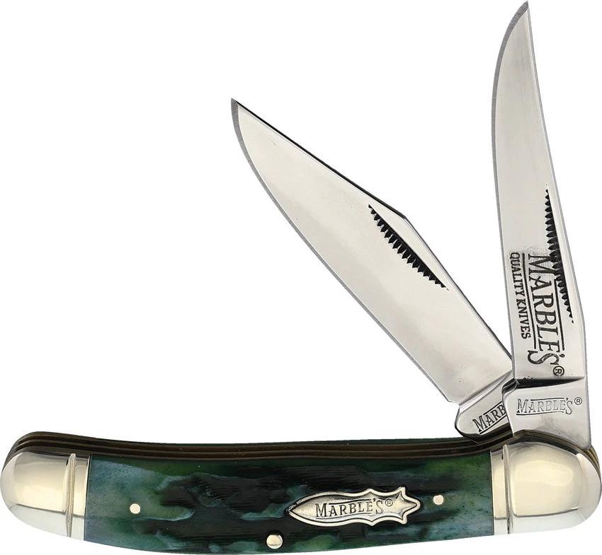 Marbles Copperhead Green Stag Bone MR609 KB207 by Marbles