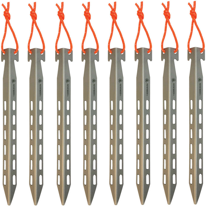 Pathfinder Titanium Tent Stake Set 8pc TI TENT STAKE SET 8PC