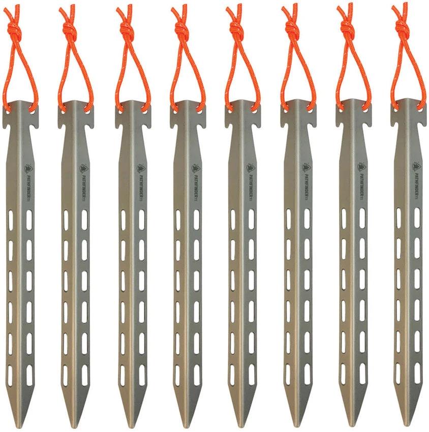 Pathfinder Titanium Tent Stake Set 8pc TI TENT STAKE SET 8PC