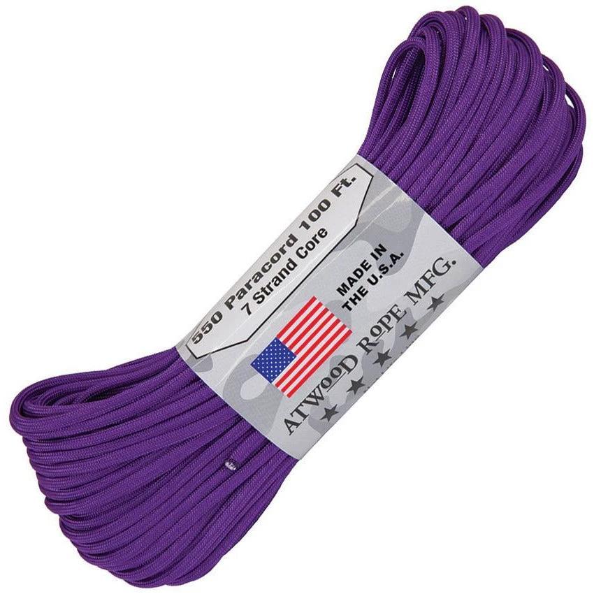 Atwood Rope MFG Parachute Cord Purple S05 - PURPLE by Atwood Rope MFG