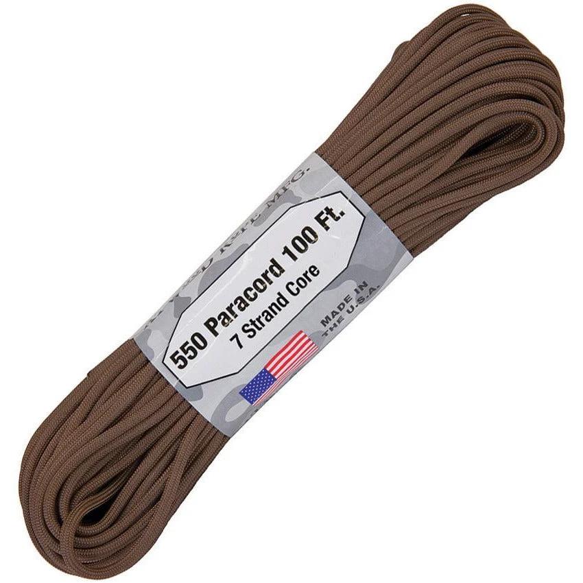 Atwood Rope MFG Parachute Cord Brown S07 - BROWN by Atwood Rope MFG