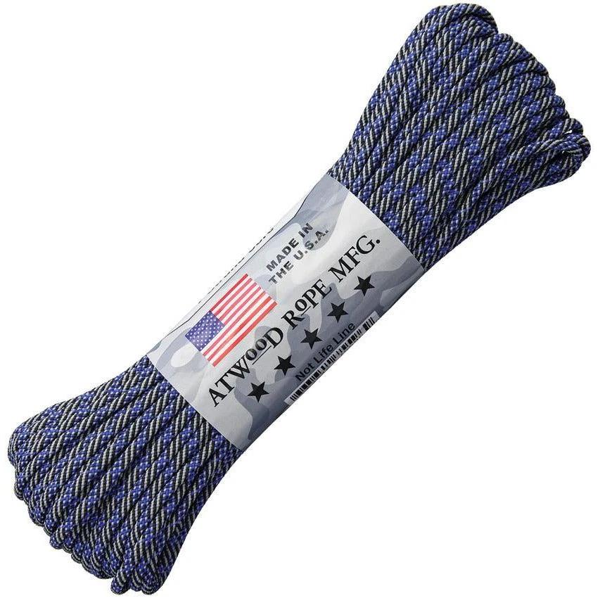 Atwood Rope MFG Parachute Cord Thin Blue Line THIN BLUE LINE by Atwood Rope MFG