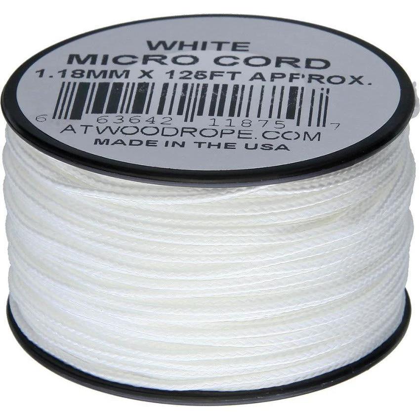Atwood Rope MFG Micro Cord 125ft White MS08 - WHITE by Atwood Rope MFG