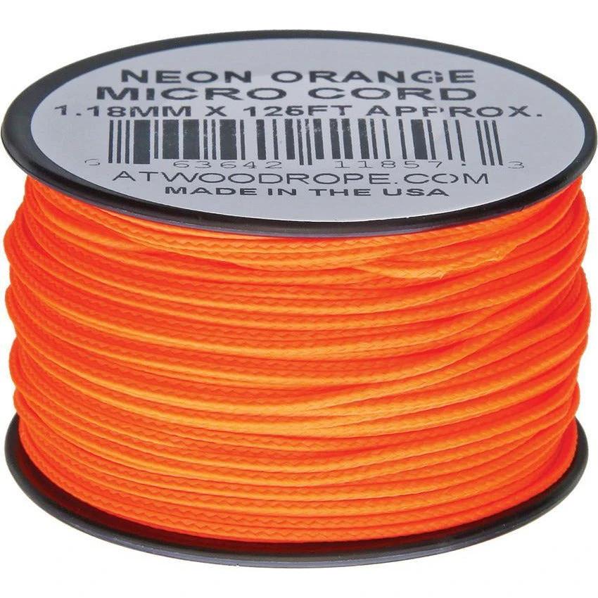 Atwood Rope MFG Micro Cord 125ft Neon Orange MS17 - NEON ORANGE by Atwood Rope MFG