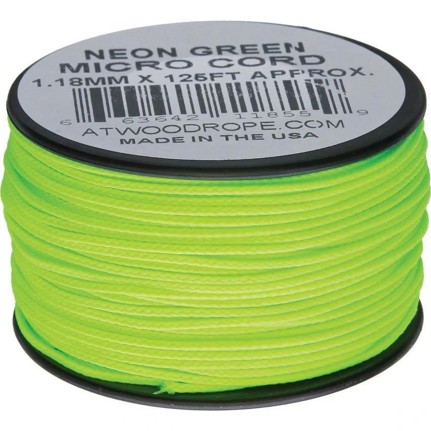 Atwood Rope MFG Micro Cord 125ft Neon Green MS18 - NEON GREEN by Atwood Rope MFG