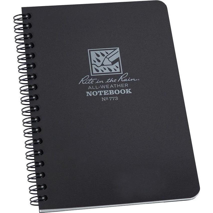 Rite in the Rain Side Spiral Notebook Black 773 by Rite in the Rain