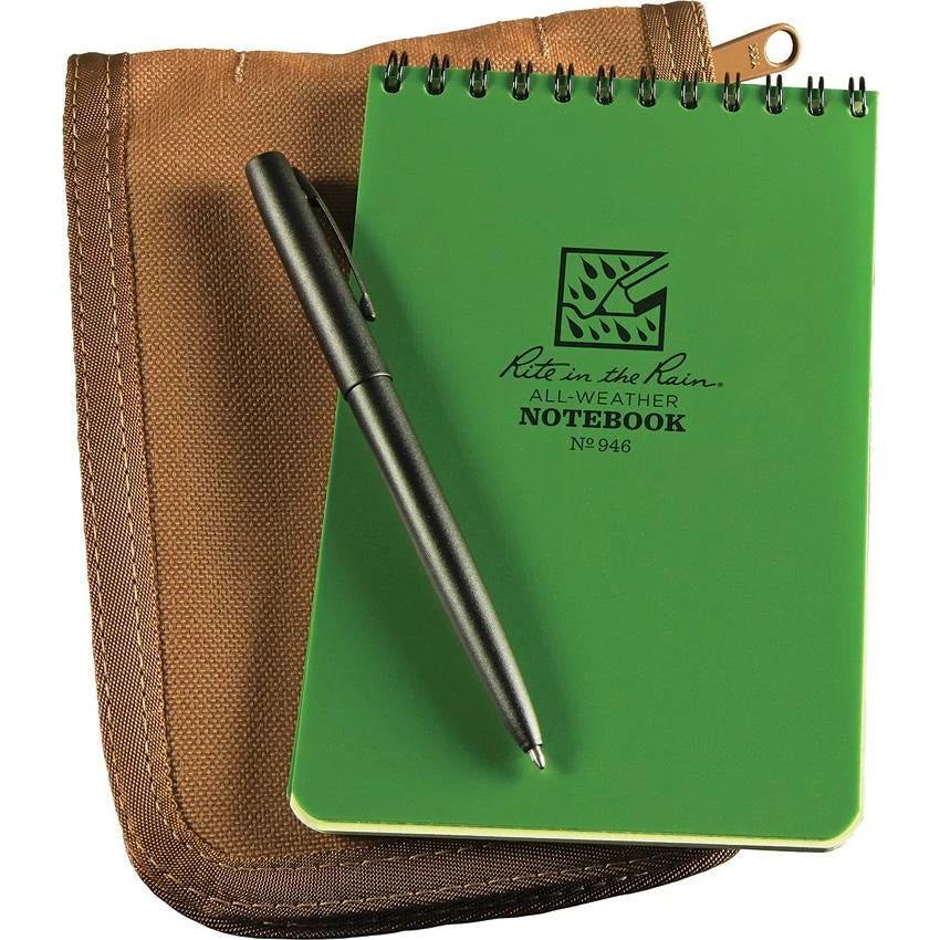 Rite in the Rain 4 x 6 Kit Green Book/Tan Cover 946-KIT by Rite in the Rain