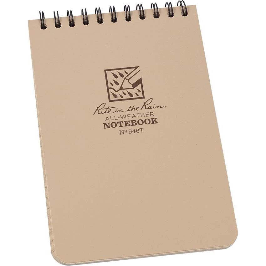 Rite in the Rain 4 x 6 Top Spiral Notebook Tan 946T by Rite in the Rain