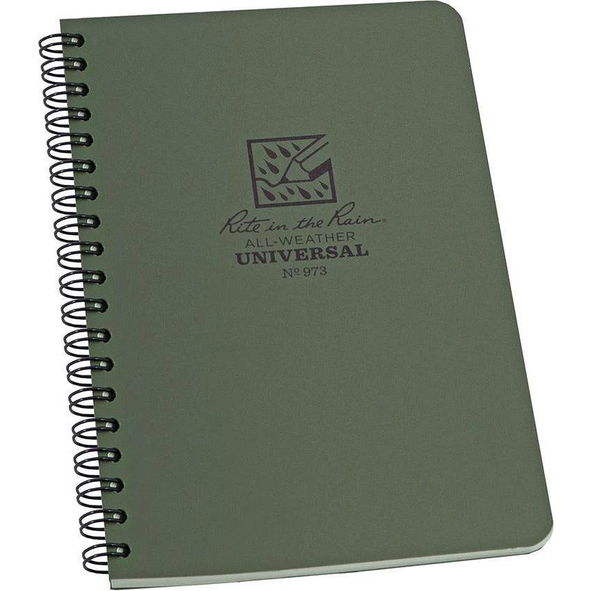Rite in the Rain Side Spiral Notebook Green 973 by Rite in the Rain