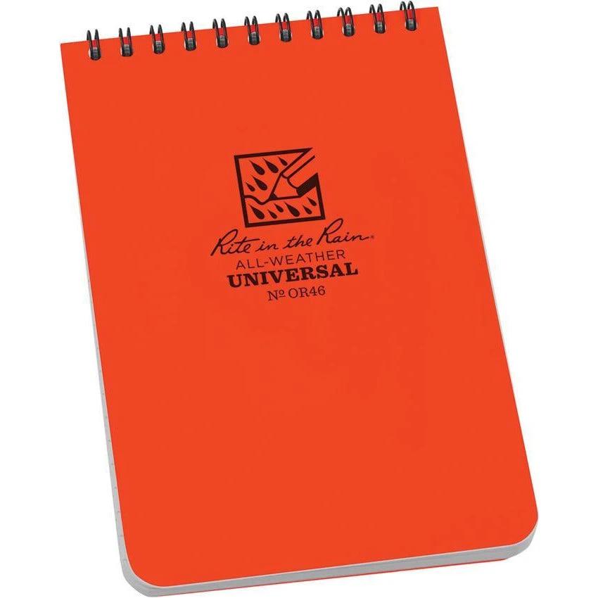Rite in the Rain Top Spiral Notebook Orange OR46 by Rite in the Rain
