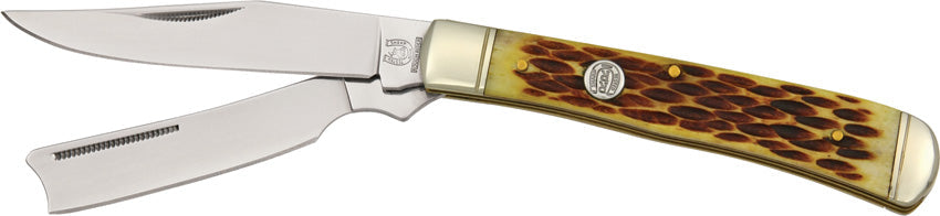 Rough Ryder Razor Trapper Amber Bone RR072