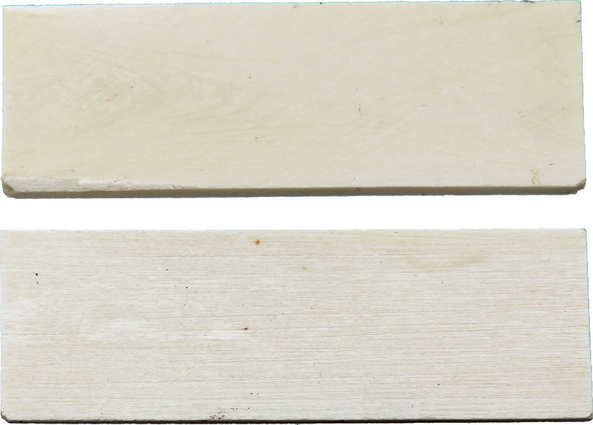 Rough Ryder Handle Scales White Bone WHITE SMOOTH 3" X 1"