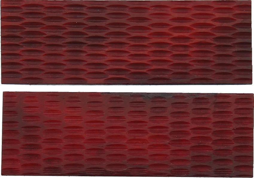 Rough Ryder Knife Scales Red Jigged Bone RED JIGGED 3" X 1" by Rough Ryder