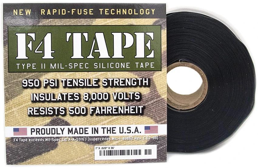 Rescue Tape F4 Mil-Spec Silicone Tape Blk F4 TAPE BLACK by Rescue Tape