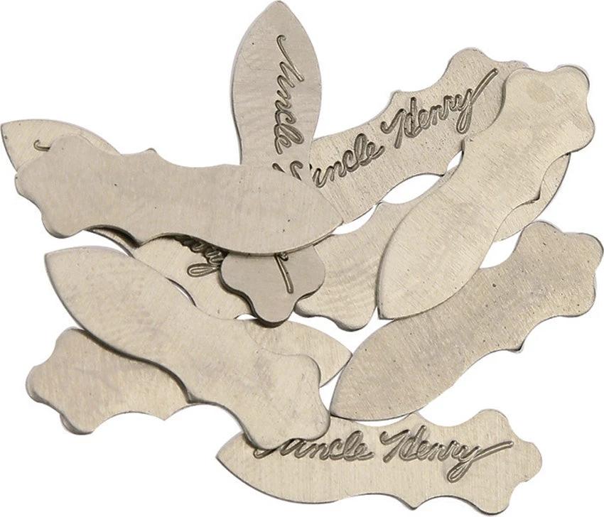 Schrade 405 Uncle Henry Shield – Nickel Silver Knife Shields (Pack of 10), Made in USA by Schrade