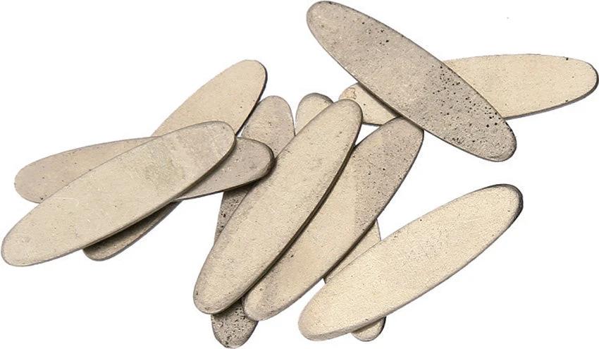 Schrade Oval Shield – Nickel Silver Finish (Pack of 10) by Schrade