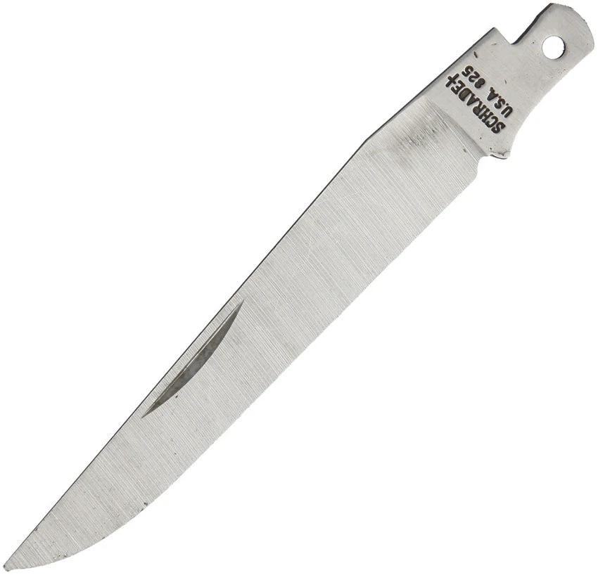 Schrade 650 Knife Blade – Satin Finish Stainless Clip Point (Made in USA) by Schrade